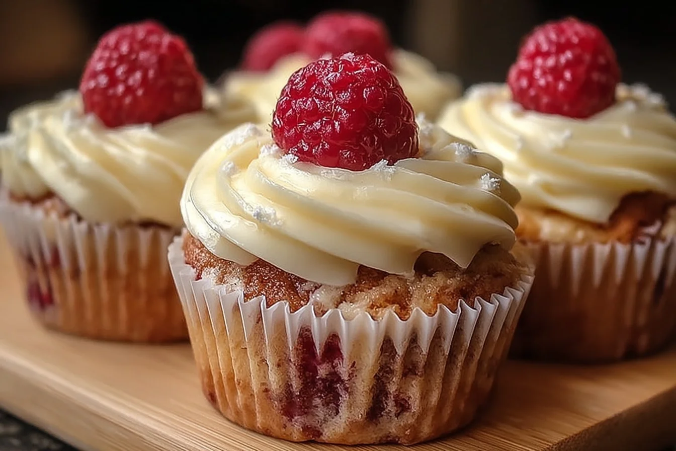 easy white chocolate raspberry cupcakes 5 middle